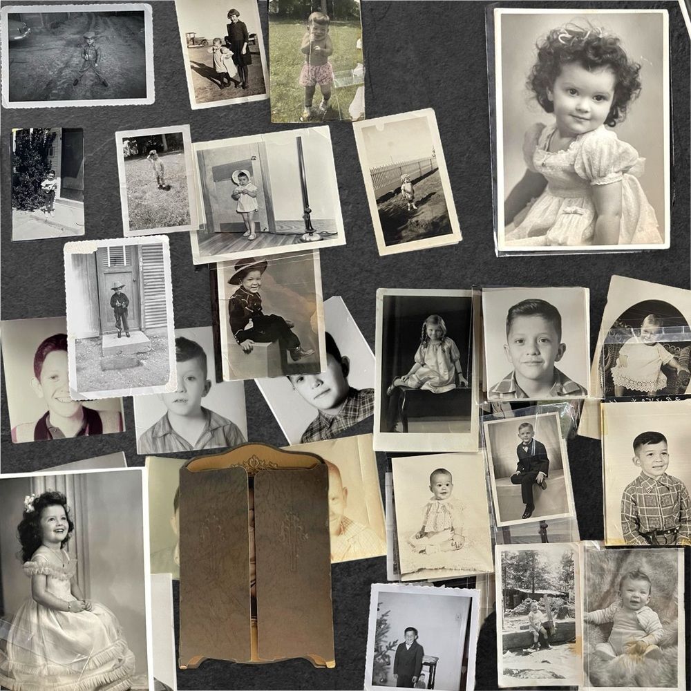 Kids and Babies Vintage Antique Cabinet Card Portraits Snapshot Photograph Lot